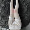 Women's Sexy Silk Stockings Black Lace Suspender Fishing Net Stockings Sexy Temptation Large Underwear Set