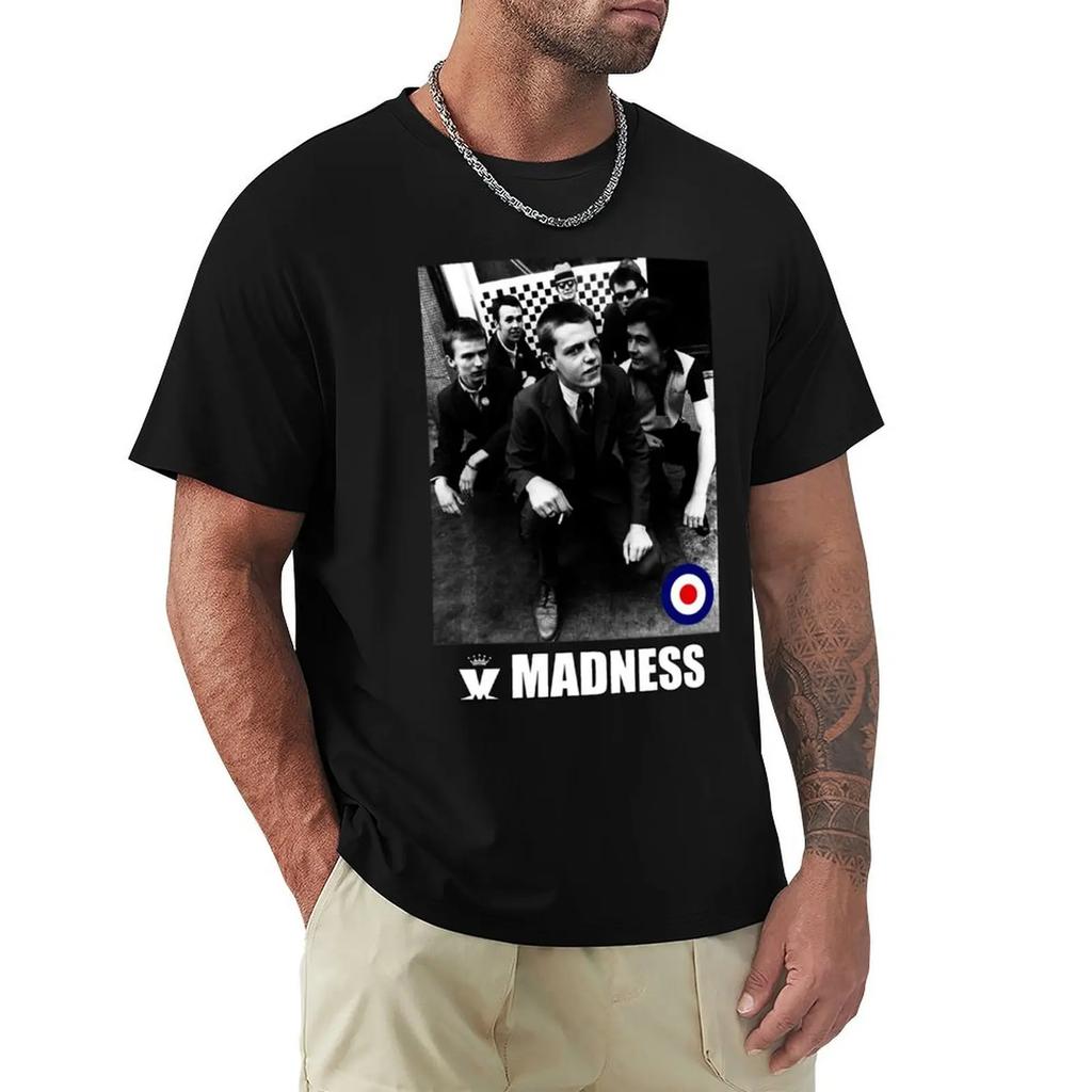 Grafische Pop Art der Musikband Madness grafisches Geschenk für Fan T-Shirt Übergröße Tops grafisches T-Shirt Herrenhemden T-Shirt