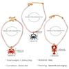 Cute Colorful Enamel Crab Lobster Ocean Animal Pendant White Rope Chain Necklace for Men Women Ocean Style Vacation Jewelry Gift