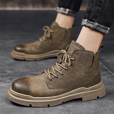 Stivaletti da Uomo di Lusso Retro Britannici a Collo Alto Stivali da Uomo Moda Scarpe in Pelle di Alta Qualità Nuovi Stivali da Moto da Uomo per Esterni