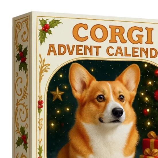 Corgi Christmas Advent Calendar 2025 24 Days Countdown Calendar Acrylic Corgi Themed Ornaments Holiday Gifts for Dog Lovers