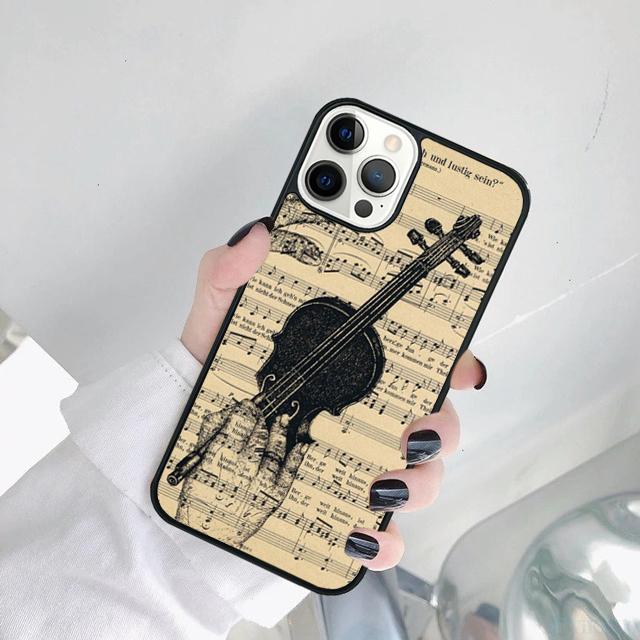 Music Violin dance piano papaer Phone Case For iPhone 17 Air 15 16 14 11 12 13 Pro MAX Plus