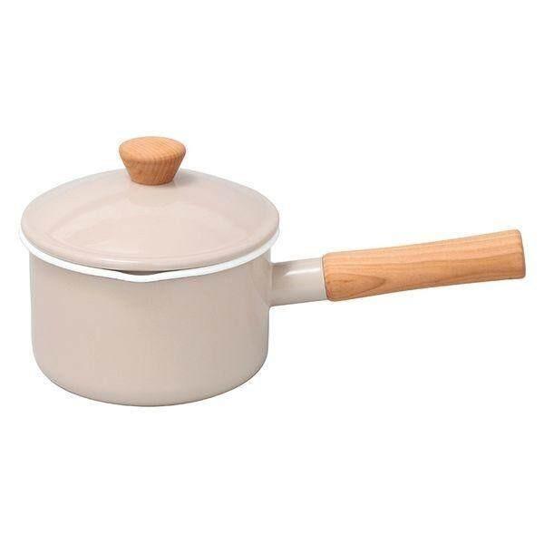 Noda Enamel Couleur Saucepan 14cm White 65317  14cm Beige 65318
