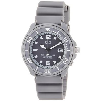 [Citizen Q&Q] Watch Analog Radio Solar Waterproof Date Urethane Band D02A-003VK Men's Gray