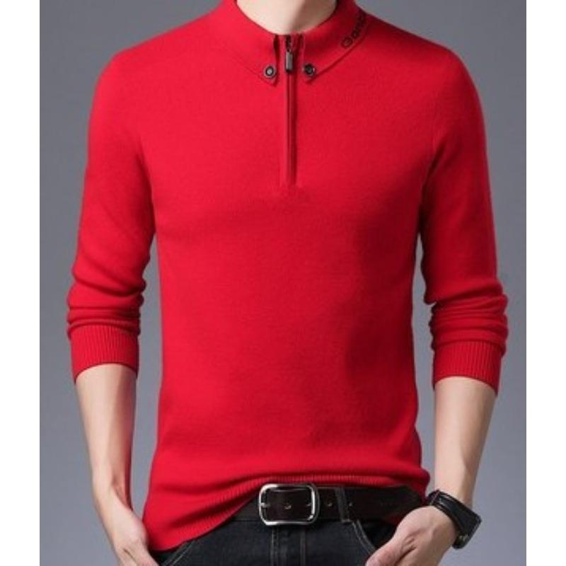 Осень и зима новый однотонный мужской свитер кардиган с пуговицами на лацканах мужской — фото 6