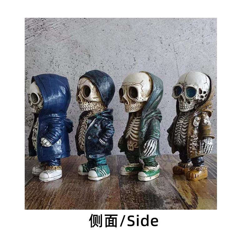 Cool Skeleton Figurines, Stylish Resin Decorative Dolls