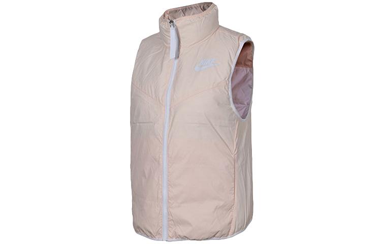 Nike Down Vests Women's Ecru Stand Collar Moderate Other 939443-838