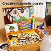 Wooden Childrens Puzzle With Magnetic Faces For Kids Ages 3 To 6 Educational Toy