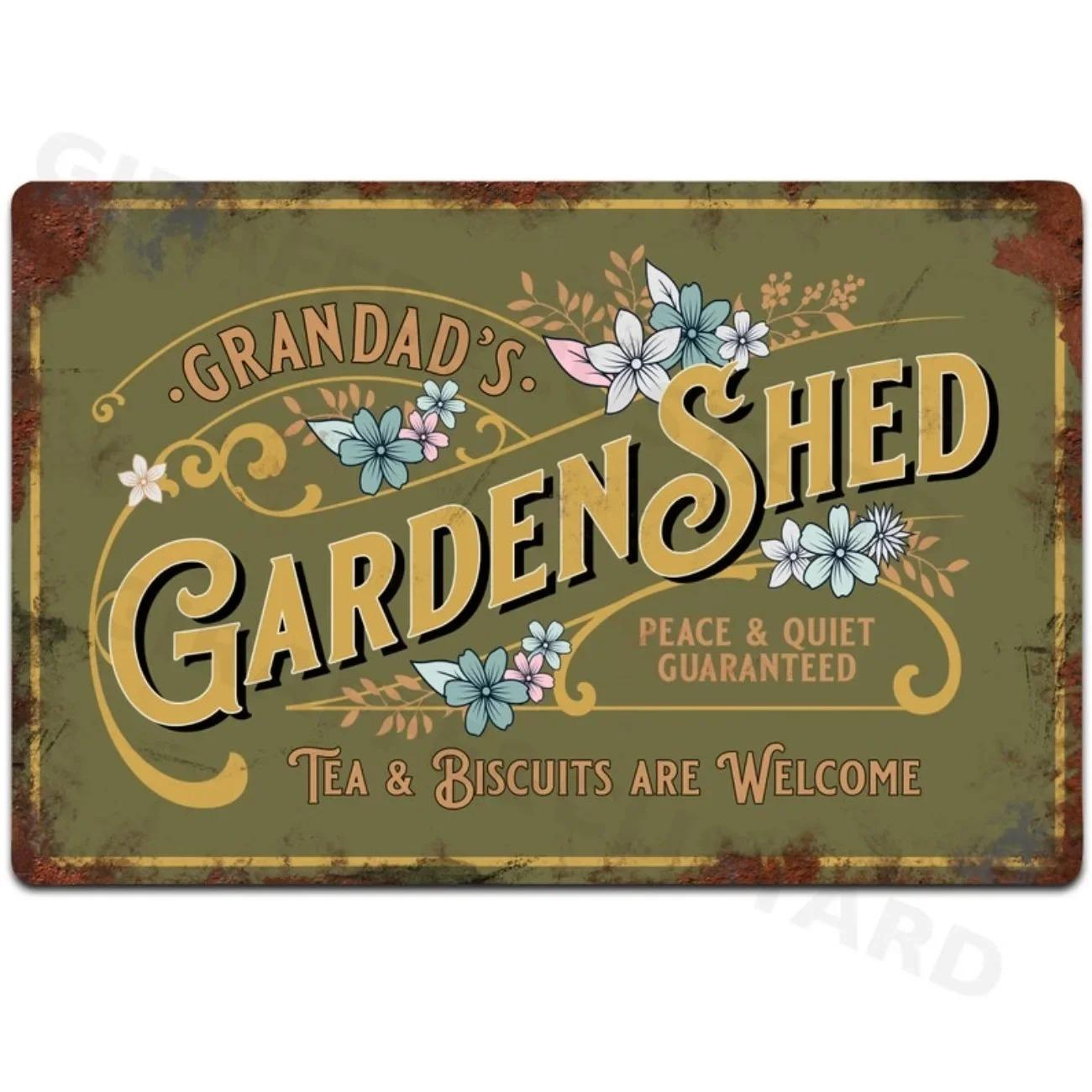

Custom Metal Tin Sign Retro Wall Decor Personalized Garden Shed Aluminum Plaque червоний