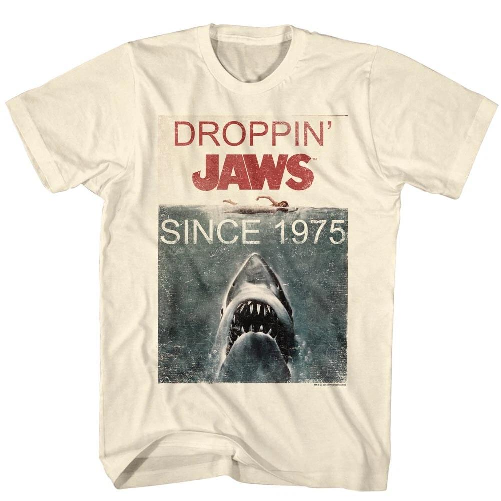 Jaws 70 s Thriller Movie Droppin Jaws Since 1975 Oh Look A Morsel Men s T Shirt M