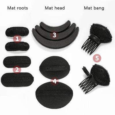 8Pcs/Set Hair Fluffy Sponge Hair Base Styling Insert Tool Hair Puff Sponge Clip