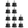 Bell Glides Replacement, Office Chair Swivel Caster Wheels to Fixed Stationary Castors, Low Profile