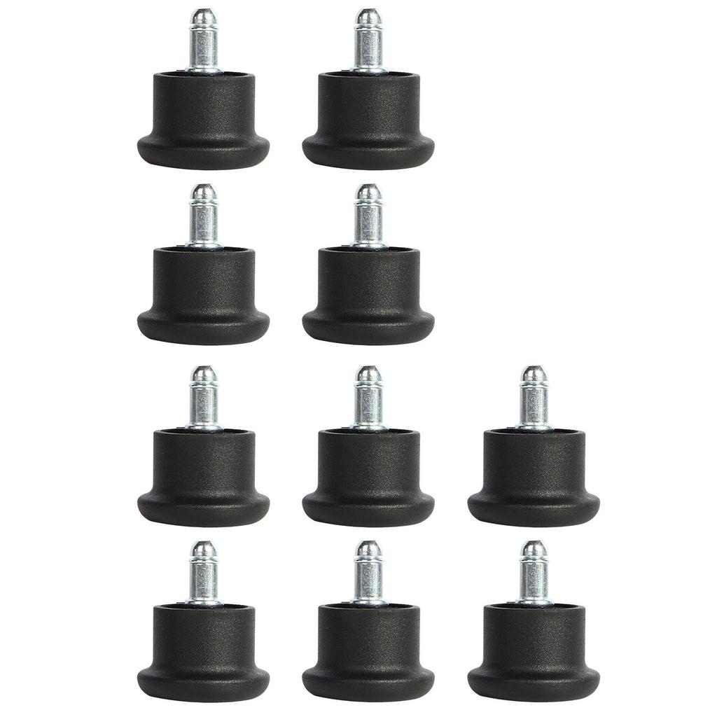 Bell Glides Replacement, Office Chair Swivel Caster Wheels to Fixed Stationary Castors, Low Profile