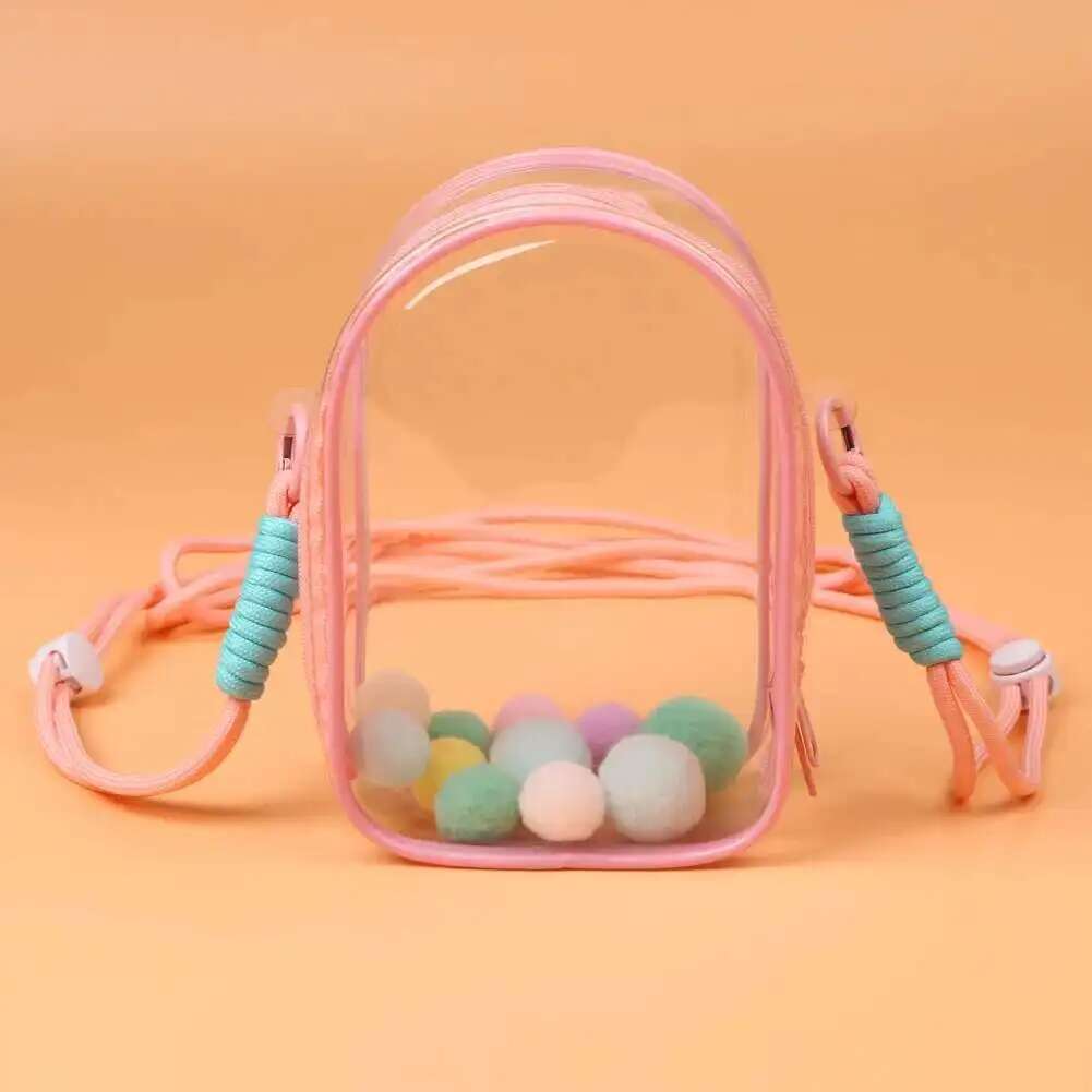 Labubu Protect Case Labubu Sitting Party 15cm Cotton Doll Shoulder Pain Bag PVC Storage Bag Labubu