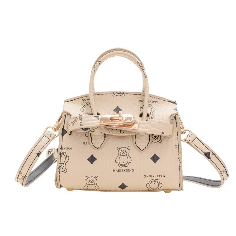 Korean Style Cartoon Bear Kids' Shoulder Bag - Cute Print Handbag & Coin Purse