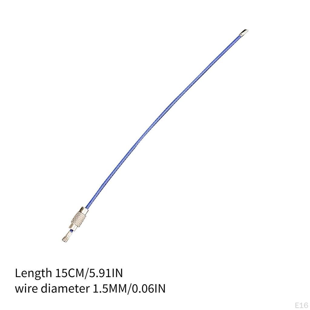 Colored Wire Keychain Cable 6in Stainless Steel Outdoor for Keys Key Fobs Carabiner Keepers Jewelry