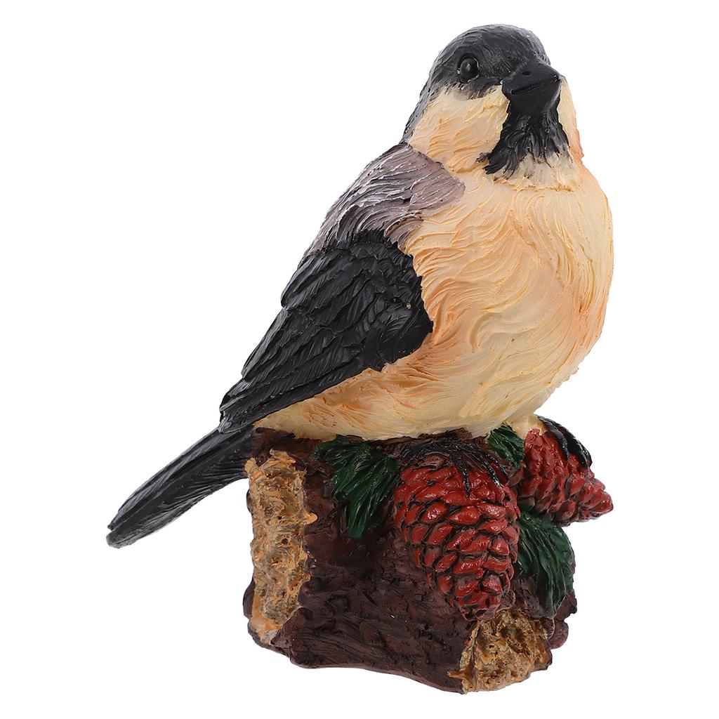 Lifelike Garden Bird Decor Waterproof Resin Figurines Unique Acorn Design Outdoor Patio Balcony Decor Resin Birds