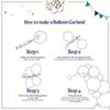 133PCS Snowball Balloon Garland Set - Blue, Purple and White for Winter Parties, Birthdays and Indoor/outdoor Decorations