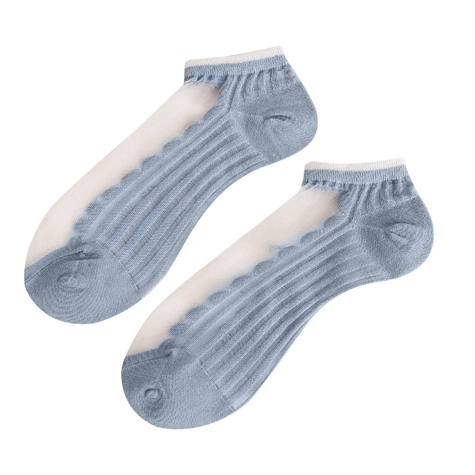 

Women Breathable Stocking Fashion Floral Mesh Patchwork Summer Thin Socks One size синий