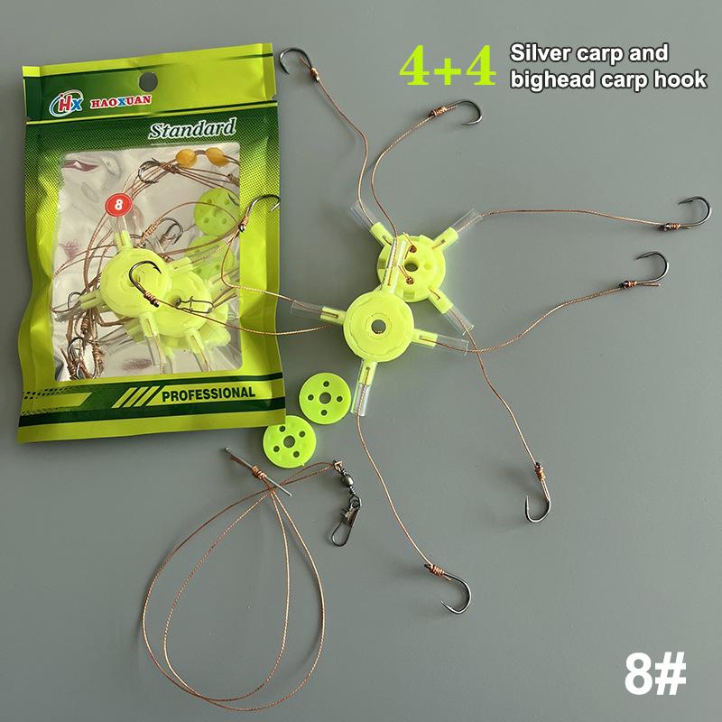 

1 шт. Аксессуары для самостоятельной сборки Взрыв 4/5 крючков Рыболовная приманка Карповая ловушка Кормушка Клетка с прижимной доской Рыболовная кормушка