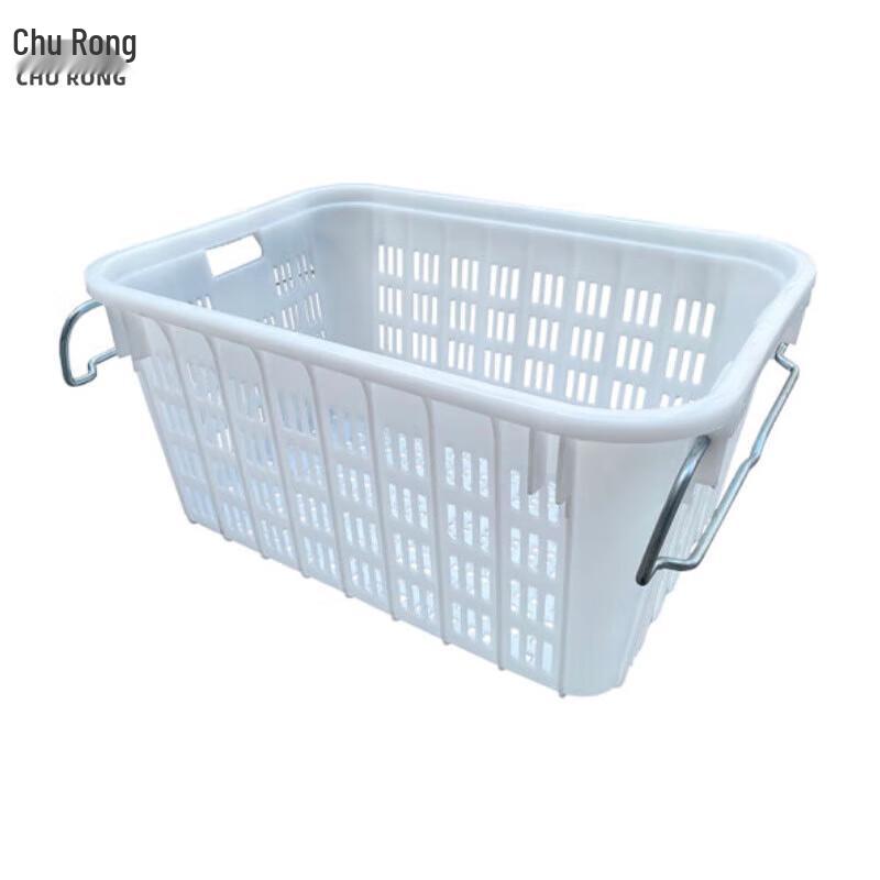 Churong Plastic Rectangular Turnover Crate with Iron Handles, 600x420x300mm