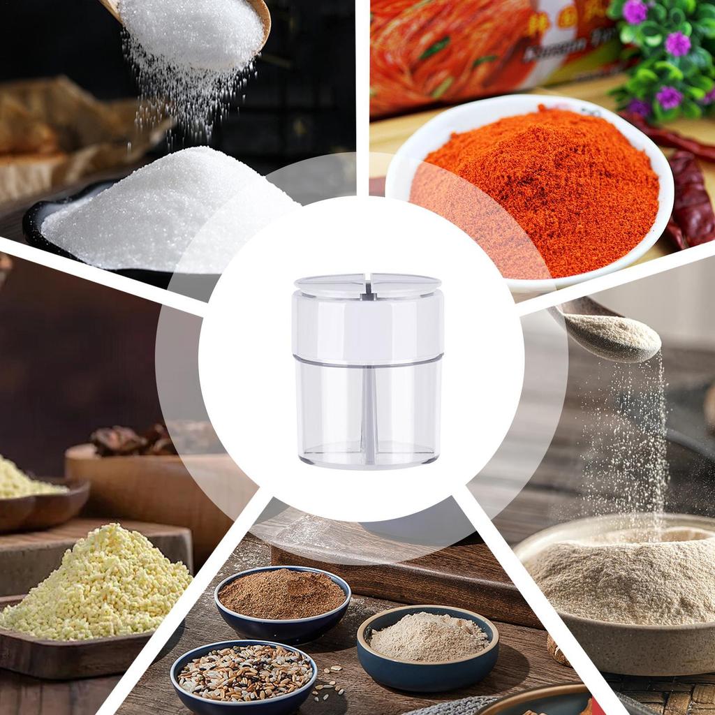 Seasoning Containers Clear Salt Container With Lid Holes Easy To Clean Kitchen Utensils for Camping Picnic Barbecue Cooking