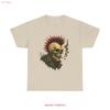 Punk Skull T Shirt Heavy Cotton Edgy Streetwear Music Festival Vintage Unisex Graphic Breathable Top For Everyday Wear
