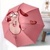 1pc Courage the Cowardly Dog Love Automatic Open/close Folding Portable Umbrella with 8-Rib Structure for Women/Men, All-Season Use  A0901064