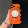 Orange Magnetic For Magsafe Matte Phone Case For iPhone 17 Pro Max Air 16 Pro 15 Plus 14 13 17Pro Wireless Charging Armor Funda