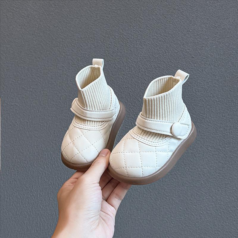 New autumn and winter vintage girls  sock boots, baby girl boots, children s princess shoes, toddler walking shoes, short boots 15
