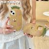 KEYSION Cute 3D Cartoon Funny Potato Phone Case for iPhone 13 14 15 16 17 Pro Max Soft Silicone Heavy Duty Shockproof Back Cover
