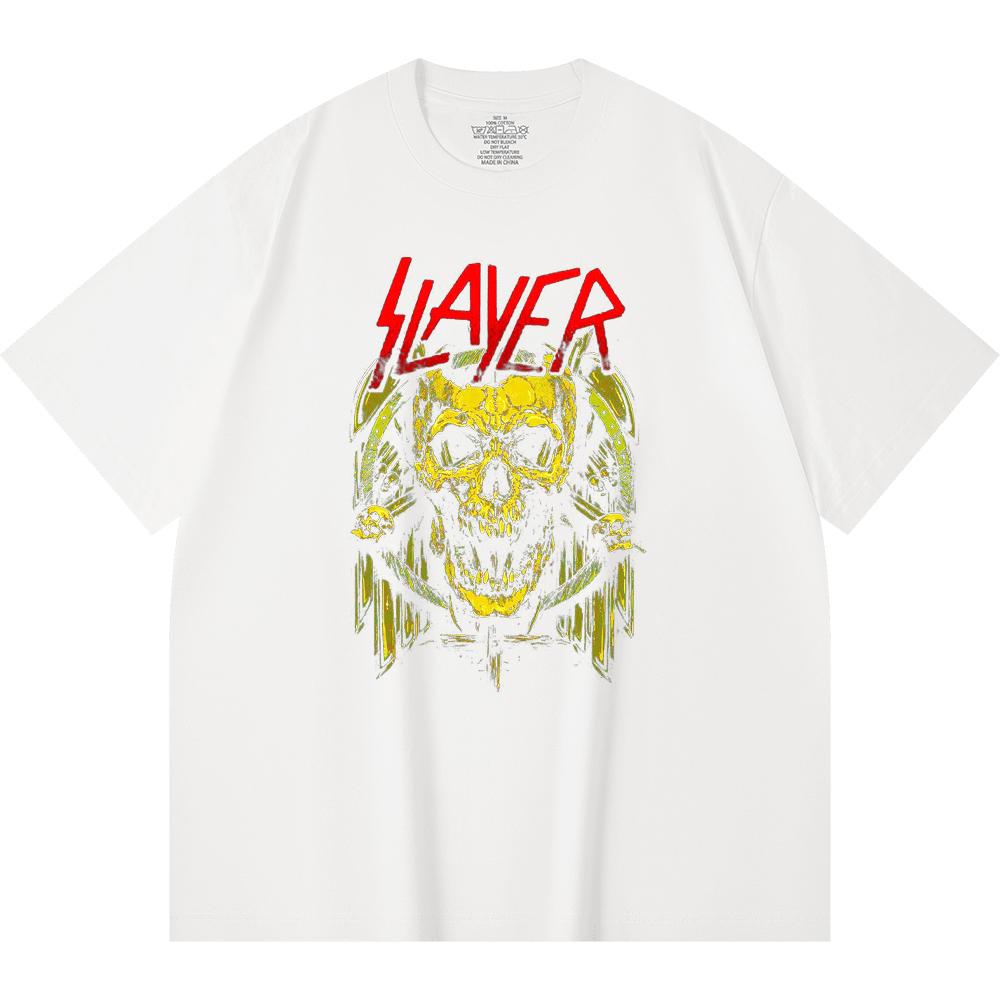 230 Gsm 100% Cotton Heavy Metal T-Shirt  Rock Band Popular Music Print Unisex Heavy Cotton T Shirt