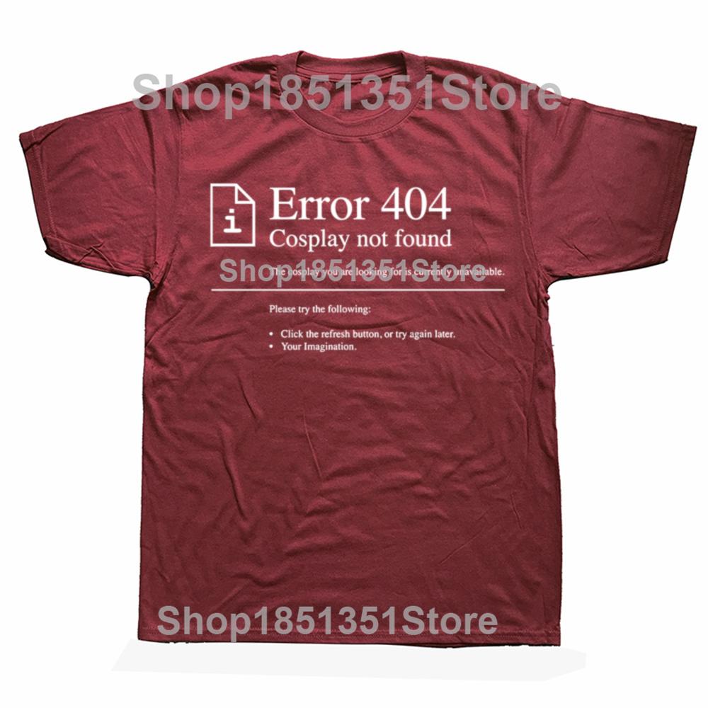 Funny Error 404 Classic Graphic Tshirts Men Womens Fashion Casual Tshirt 100 Cotton Loose Oversized Geek Programmer T Shirt