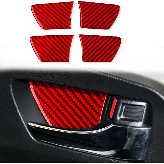 For Toyota RAV4 2013-2018 Accessories Window Switch Panel Red | Real Carbon Fiber, for Toyota RAV4 2013 2014 2015 2016 2017 2018, Interior Trim