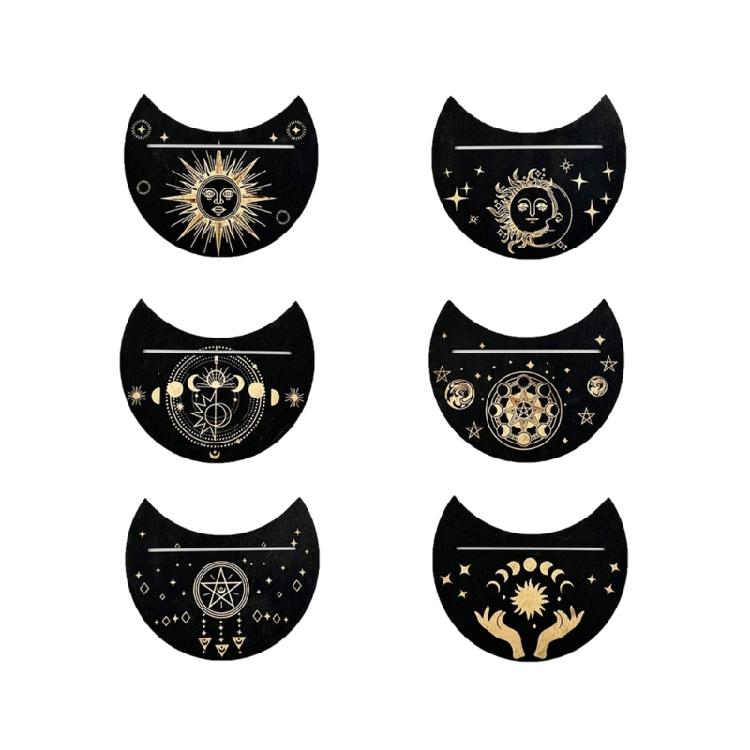 Moon Phases Altar Base Moon Shape Rectangle Cards Holder Witch Divinations Tool