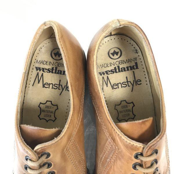 Germany Made/Westland/High Heel Handmade Leather U-Tip Shoes/7.5/26.0/Brown/Business/Dress(USED)