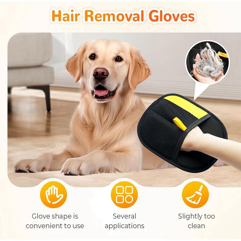 Pet Hair Removal Tool Reusable Static Removal Gloves, Double-Sided Grooming Gloves for Pets, Removes Pet Fur Hair for Carpets