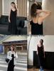Korean Style Slim Sleeveless Summer Camisole Dress - Elegant, Loose, Solid Color, Trendy Sleepwear