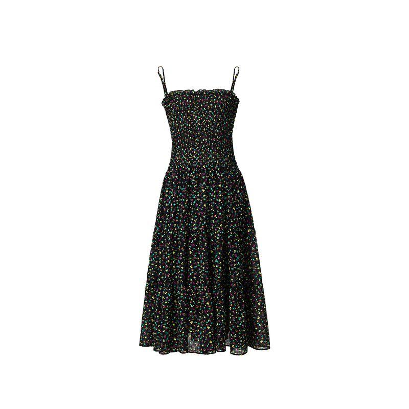 

Blacknini Платье-торт Французский жаккард Bainian Deveaux плиссировка печать платье-комбинация Sling Dress (brand: Deveaux)(In stock) L