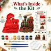 Christmas Craft Kit DIY Painting Craft Kit Gypsum Casting Plaster Casting Mold  Children Coloring