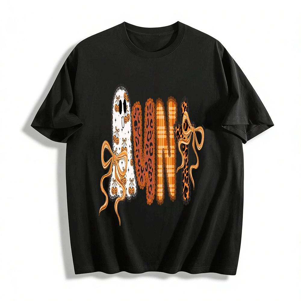 

Halloween Themed Aunt Print Top Casual Holiday Sweatshirt Pure cotton T-shirt XXS