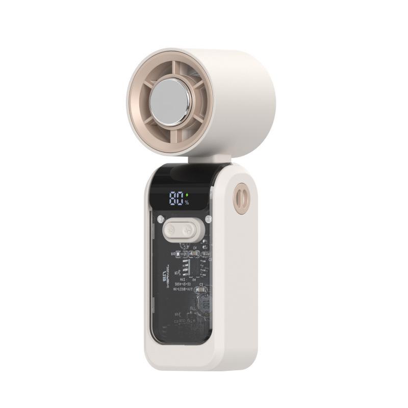 Portable High-Speed Neck-Hanging Handheld Fan: Lightweight, Folding, Rechargeable 43x42x124
