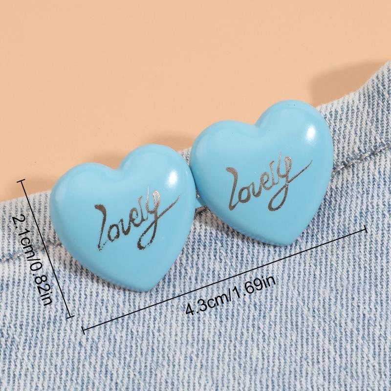 Waist-slimming Tightener Waistband Pins Adjustable Removable Heart-shaped Buttons Buckles