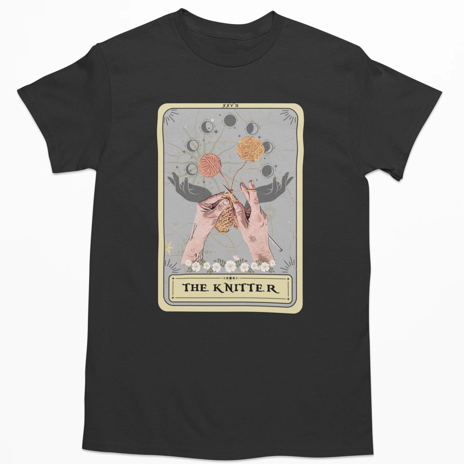 The Knitter Tarot Card Shirt, Gift for Knitting Lover 4XL