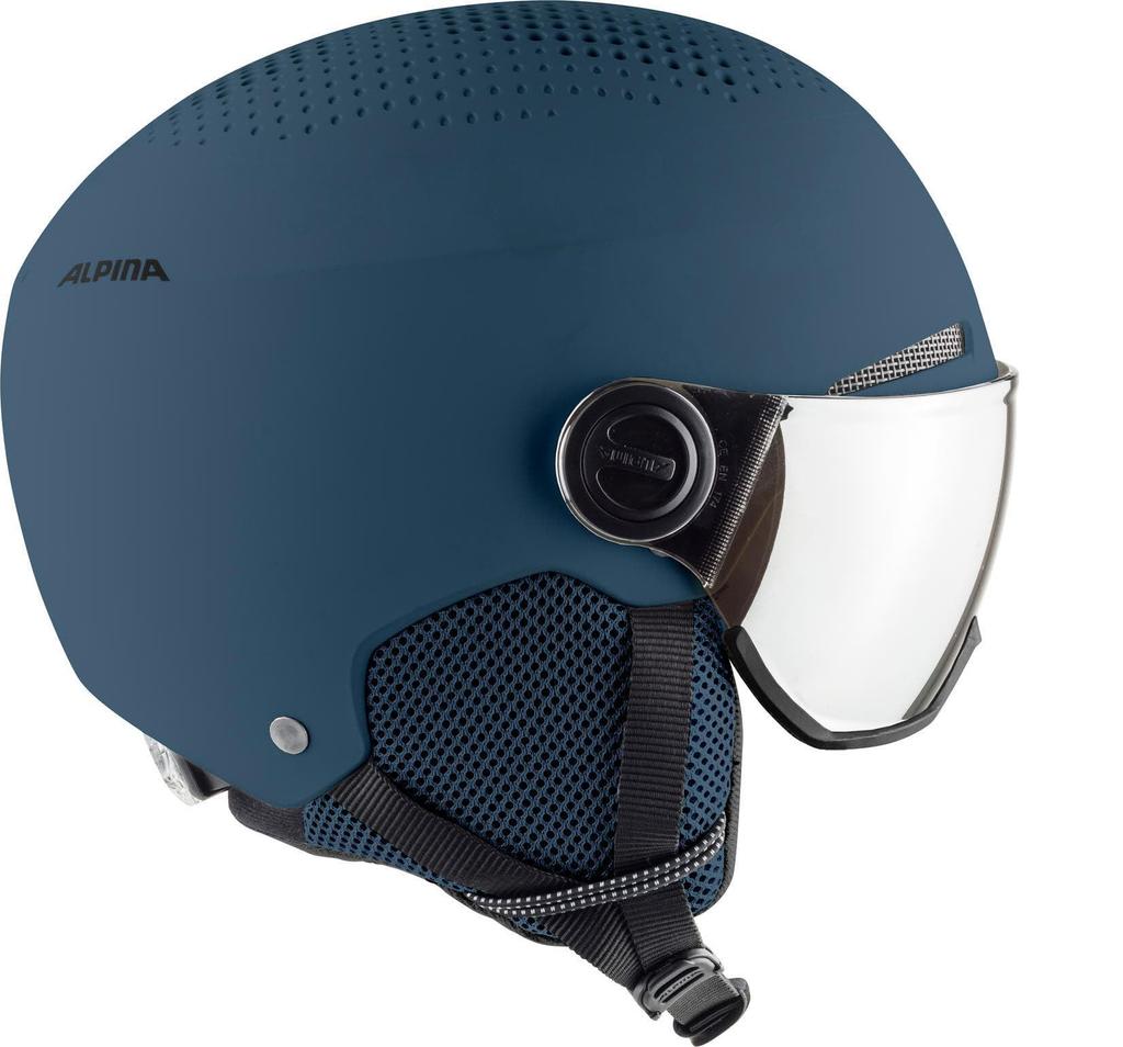 ALPINA ARBER VISOR Visor Helmet with Mirror Adjustable White cm Ski/Snowboard Visor, Size, Matte, 54-58