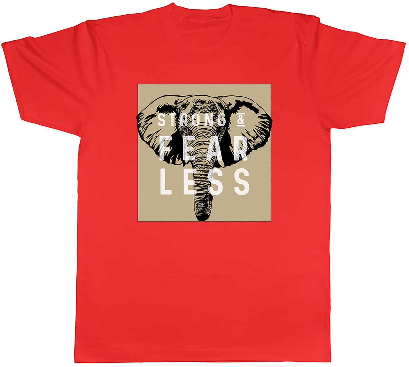 Strong Fearless Unisexs TShirt Elephant Head Tusks Unisex Tee Gift S