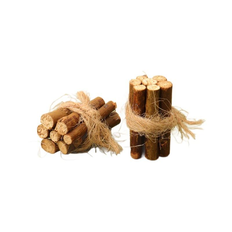 2PCS Mini Firewood Pile Decor Firewood Model for Dollhouse Accessories Miniature Campfire Decoration for Boys and Girls Playtime