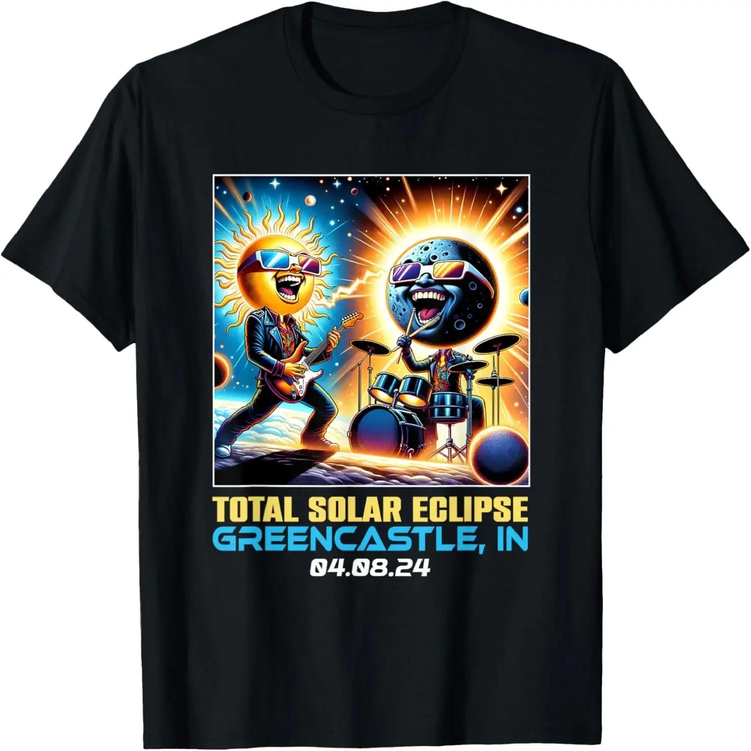 

Rocker Total Solar Eclipse Greencastle Indiana T-Shirt,Quality short sleeves XXXXXL різнокольоровий