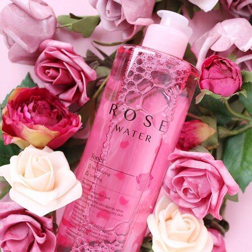 [FoodaHolic] (2 units/Free Shipping) FoodaHolic Rosewater Toner 530ml / Large Capacity Wipe-Off Rosewater Skin Soothing Moisturizing_631373
