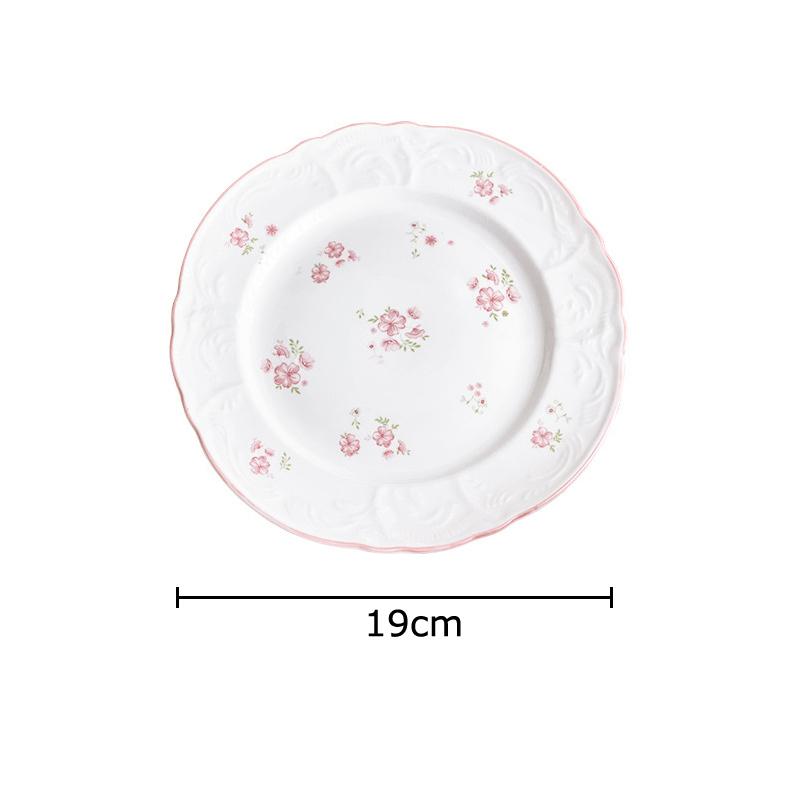 Lovely Pink Cherry Blossoms Mugs Porcelain Cup&saucer Tableware Coffee Mug Dining Table Afternoon Tea Teacup Fruits Juice Cup